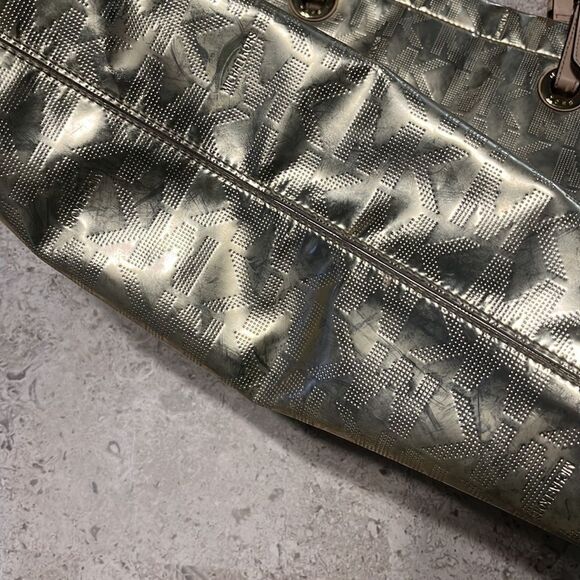 Michael Kors - Metallic Gold - Jetset Logo Tote Handbag - Picture 6 of 9